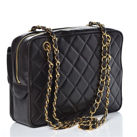 chanel quilted lambskin|Chanel lambskin shoulder bag.